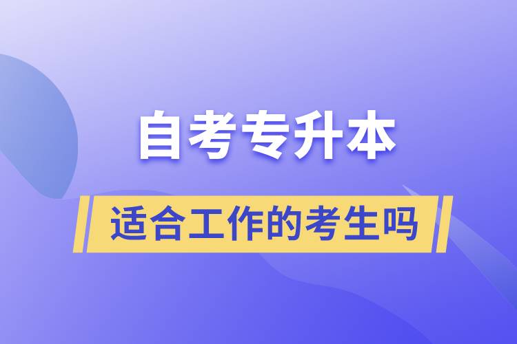 一起了解自考專升本的特點(diǎn)，適合工作忙的人報(bào)考么？